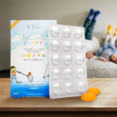 WHC UnoCardio&reg;CHEWY 小超人 兒童咀嚼啫喱魚油