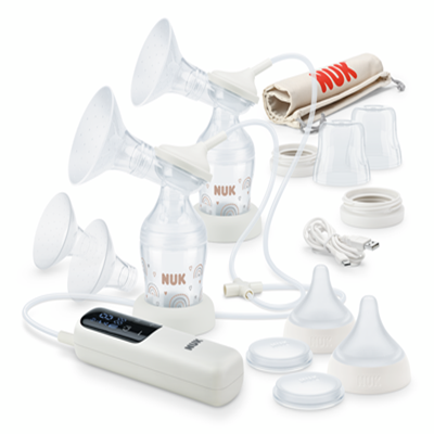 NUK便攜式電動雙邊奶泵