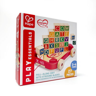 牛欄牌 x HAPE 字母積木車