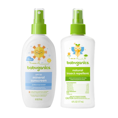 babyganics SPF 50+ 寶寶防曬潤膚噴霧 + 天然幼兒驅蚊噴霧DEET-Free