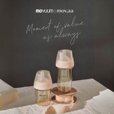 Moyuum 新登場mov.aa PPSU圓口偏心防漲氣奶瓶系列