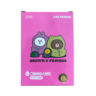 Line friends 卡通膠布標準版16片