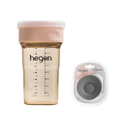 Hegen 360度學飲水杯套裝 (粉紅色)