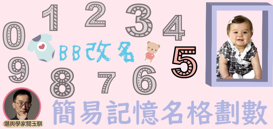 改名有法｜簡易記憶名格劃數之「5」數尾